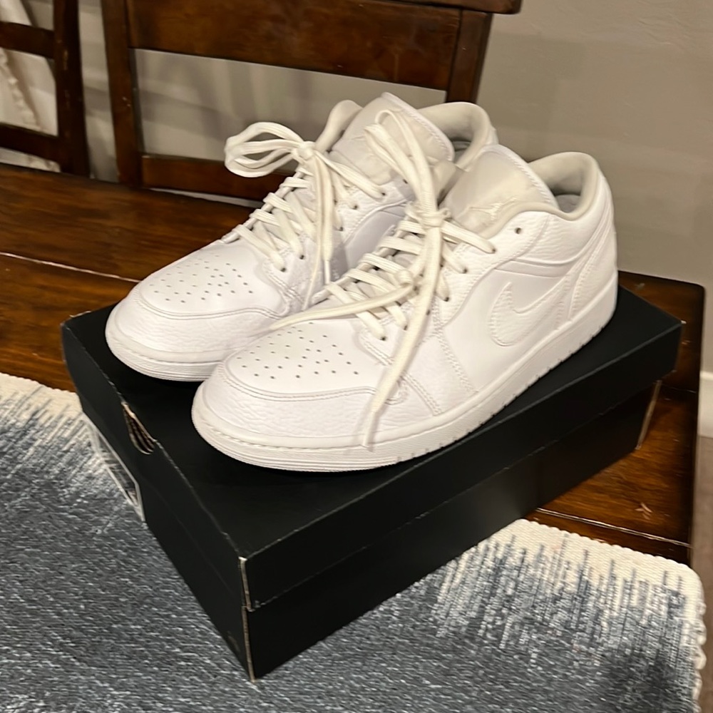 Jordan 1 low ‘triple white’.